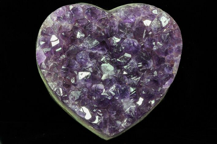 Purple Amethyst Crystal Heart - Uruguay #76806